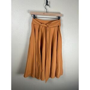 Belle Poque Skirt Size Small Knee Length Orange Flowy Boho Retro Preppy